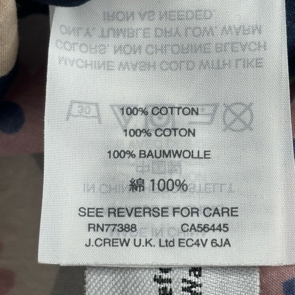 💙J. Crew Navy Floral Liberty Fabric Sleeveless Blouse Small💙 - Picture 10 of 15